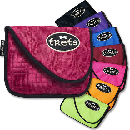 Burgundy Dog Treat Pouch shown with a variety of colors