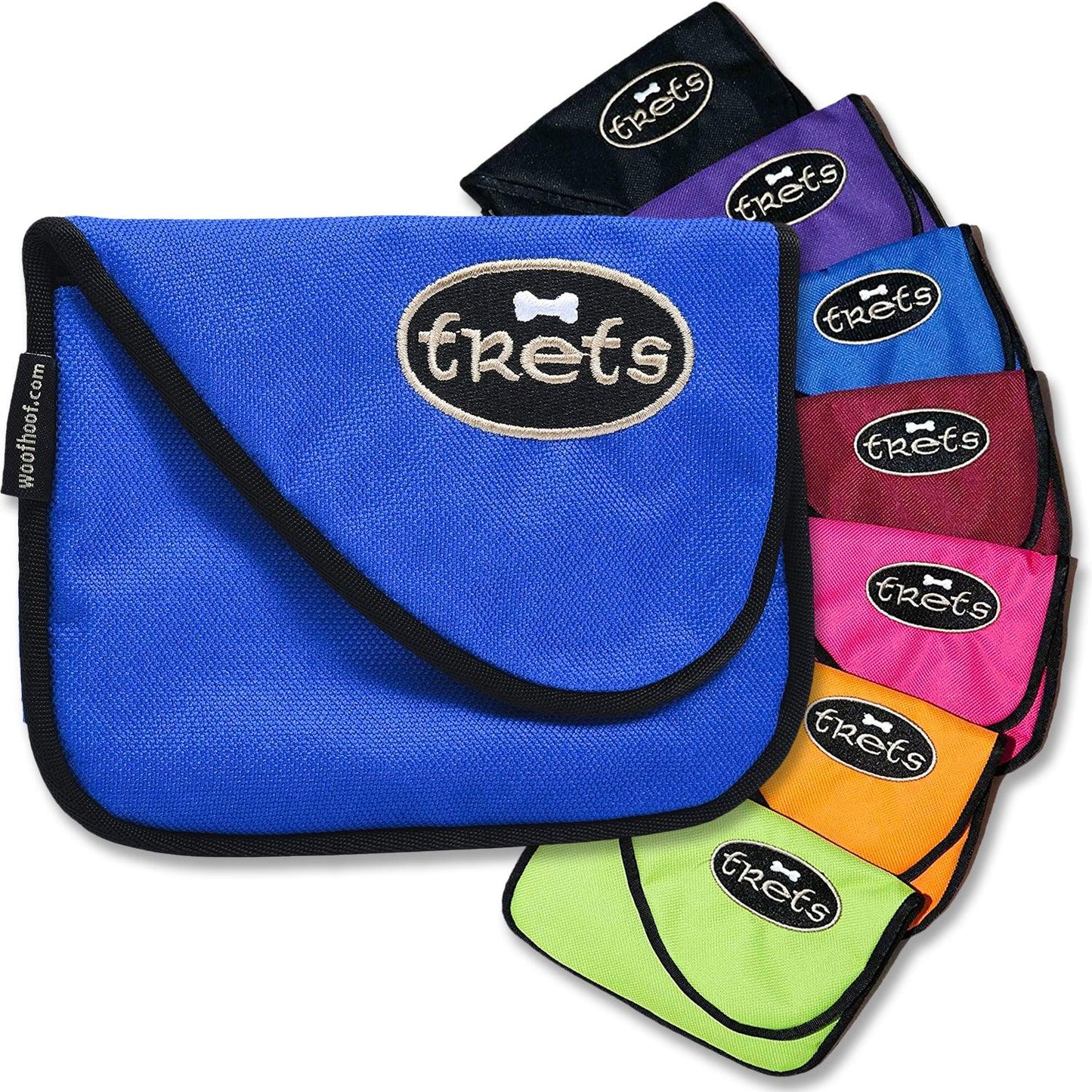 Blue Dog Treat Pouch shown with a variety of colors