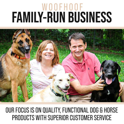 Family picture with three dogs owners of Woofhoof